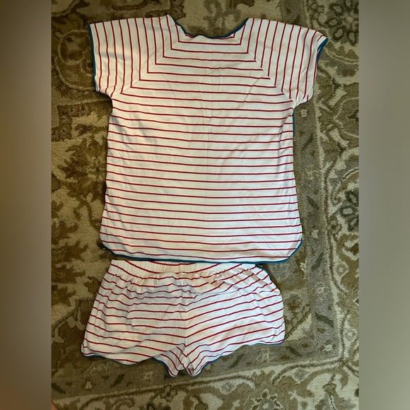 Lake Pajamas Short Short Set in Ruby - Picture 6 of 6